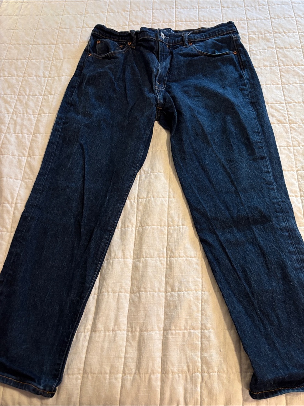 Abercrombie & Fitch Dark Blue Relaxed Fit Jeans-36/30